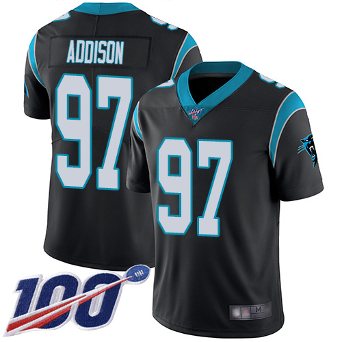 Carolina Panthers Limited Black Youth Mario Addison Home Jersey NFL Football #97 100th Season Vapor Untouchable
